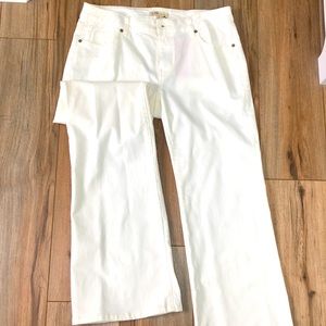 CAbi White wide leg Jean